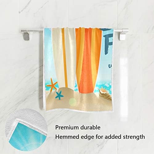 ALAZA Starfish Beach Towels Summer surfboard towel tropical design 30x15 inch