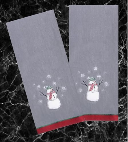 Snowman Hand Towels Set of 2