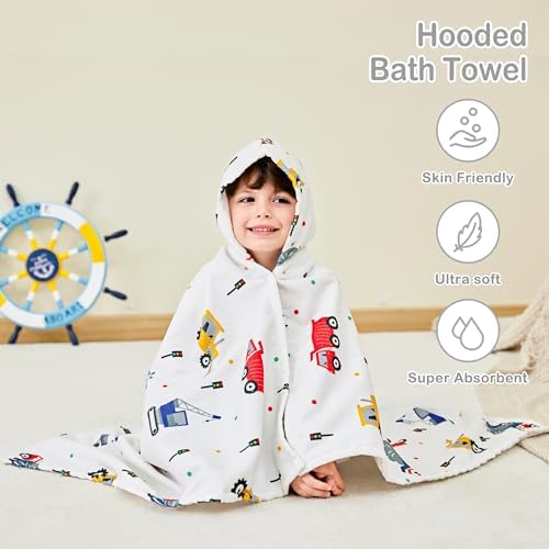 Delightful DesignerSoft Premium Hooded Towels for Kids Washable Soft and Absorbent