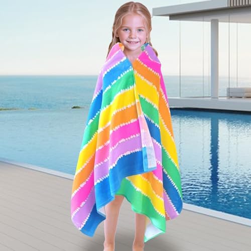 VOOVA MOVAS Kids Beach Towel 28X54inch Soft Absorbent Cotton