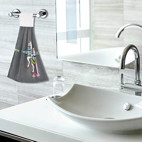 Vibrant Unicorn Soldier Hand Towels