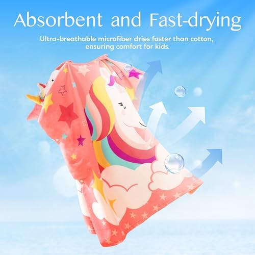 Quick Dry Double Thickness Hooded Beach Towel for Kids