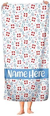 Extra Large Personalized Ocean Seagull Towel for Kids
