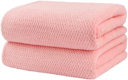 HOMEXCEL Microfiber Bath Towels - 27x54 Pink