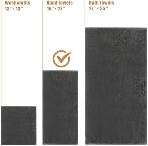 SEMAXE 12 Pack Bath Towels