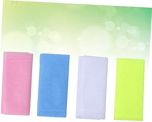 4pcs Exfoliating Bath Towel Long Nylon Back Scrubber Tool for Men Women