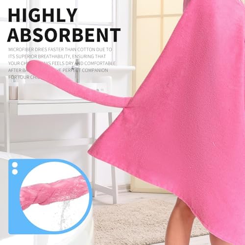 OLAOLA Cat Hooded Towel for Kids