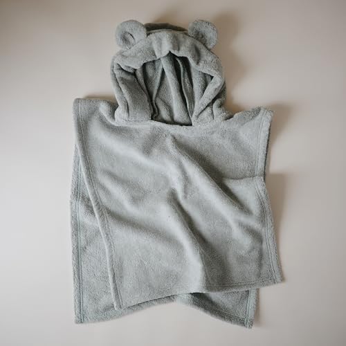 Mushie Poncho Towel for Kids organic Terry Cotton Ages 1-3