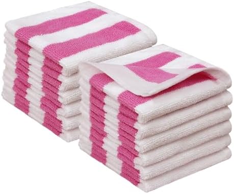 Original Kids Washcloth Set Cabana Stripe 12 x 12 Soft Absorbent