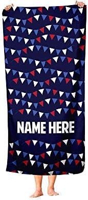 Extra Large Personalized USA Bath Towel for Kids Adults