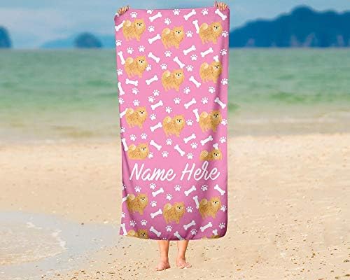Personalized Oversized Pet Pomeranian Towels for Kids and Adults