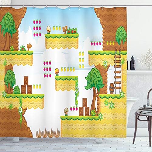 Ambesonne Retro West Style Shower Curtain for Kids