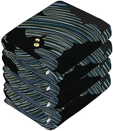 YETTASBIN Halloween Bat Washcloths 2 Pack
