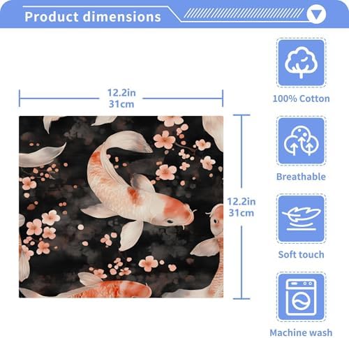 Watercolor Koi Fish Washcloths 2-Pack
