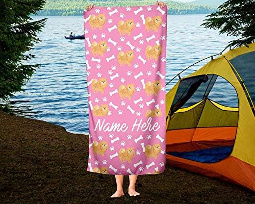 Personalized Oversized Pet Pomeranian Towels for Kids and Adults