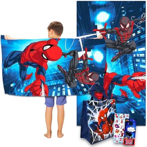 Marvel Spiderman Bath Pool Towel Set for Kids