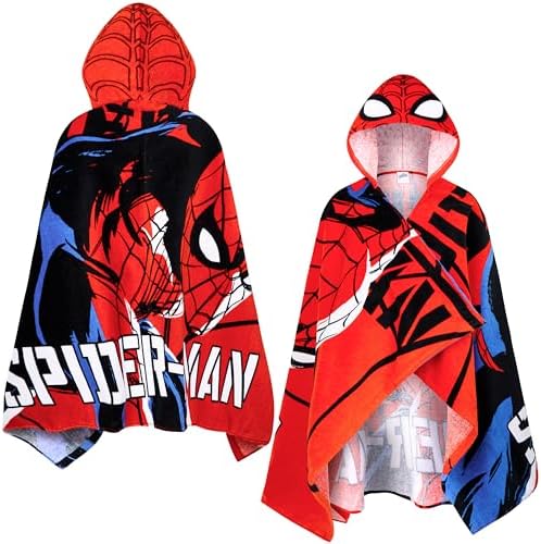 Marvel Hooded Towel for Kids Red Spiderman 6-14 Years