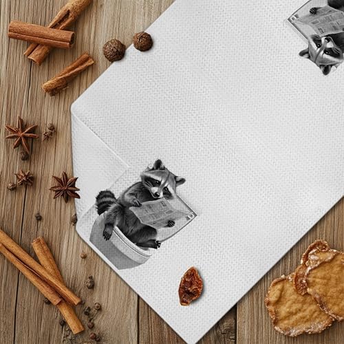 Funny Raccoon Hand Towels for Bathroom KitchenRaccoon Lovers Best Friend