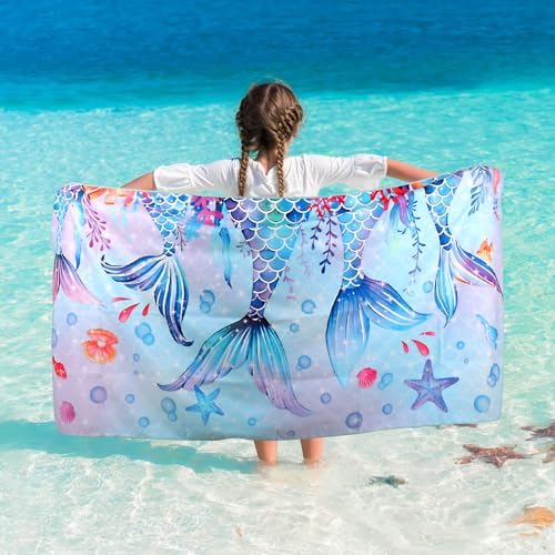 MelonBoat Mermaid Microfiber Beach Towel Extra Large