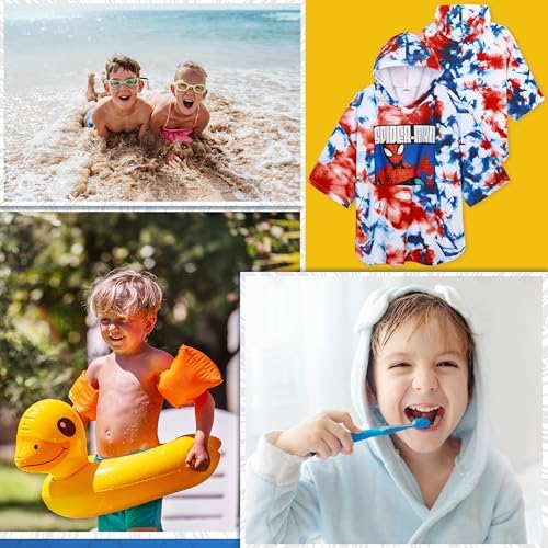 Marvel Hooded Bath Towel for Kids BlueRed