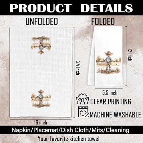 Elegant Western Cowboy Kids Hand Towels