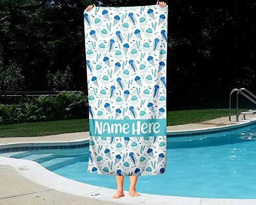 Personalized Corner Unique Design Jellyfish Beach Towels