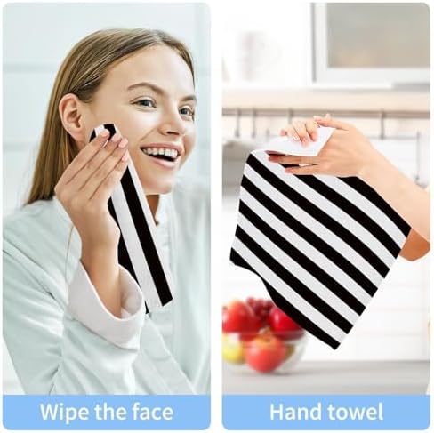Experience WIHVEs soft stripe design bath towel set