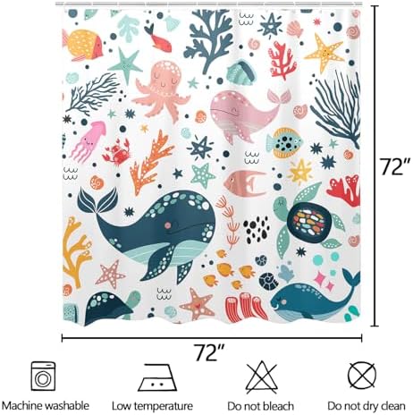 Peopleareok Kids Whelmed Whimsical Whistle-Stop Shower Curtain