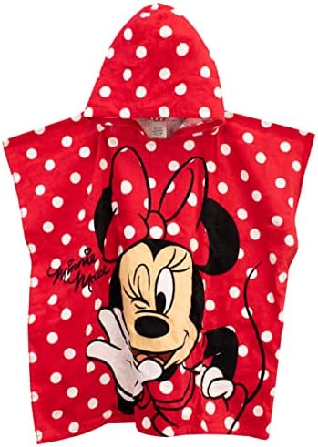 Disney Girls Minnie Mouse Bath Towel Kids Red