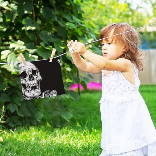 PaChyLuu Skeleton Middle Finger Washcloths Set of 2 - 12x12 Inch Cotton Towel