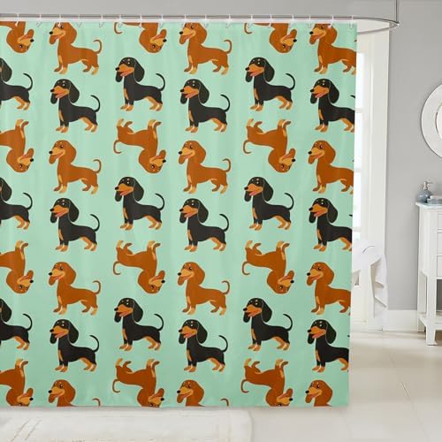 Dachshund Dog Shower Curtain 72 x 78