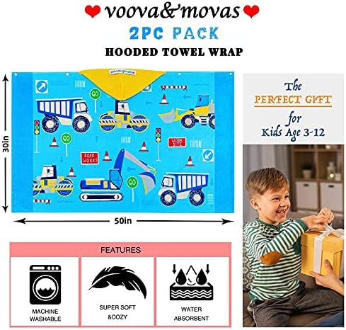 Voova Movas Kids Bath Towels with Hood