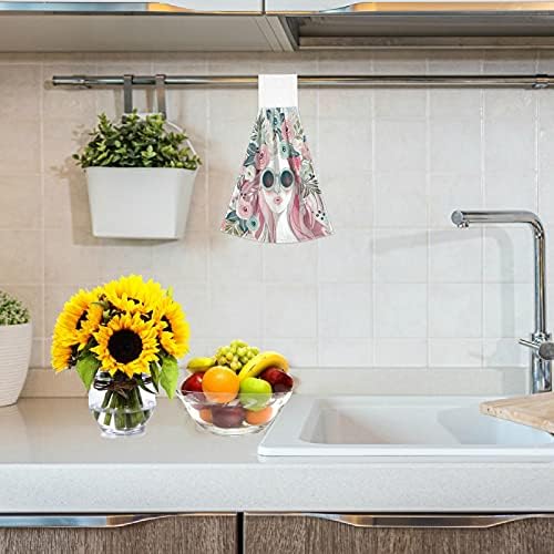 Sturdy Floral Hand Towels for Kitchen Bathroom Use