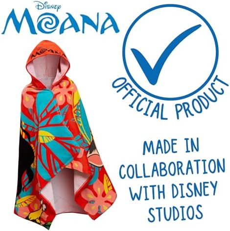 Moana Kids Bath Towel 100 Cotton Hooded Poncho