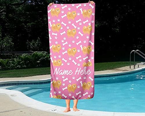 Personalized Oversized Pet Pomeranian Towels for Kids and Adults