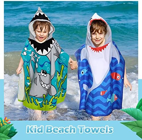 Oudain 6 Pcs Kids Hooded Towels