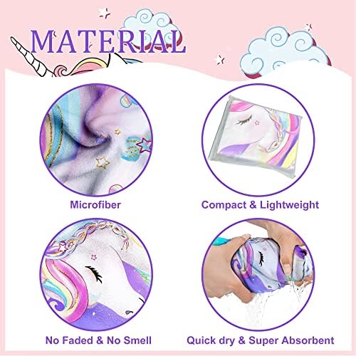 Unicorn Beach Towel for Girls 30 x 60