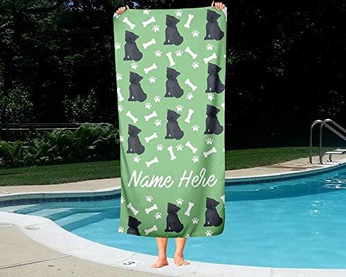 Personalized Extra-Large Pug Towels for Kids