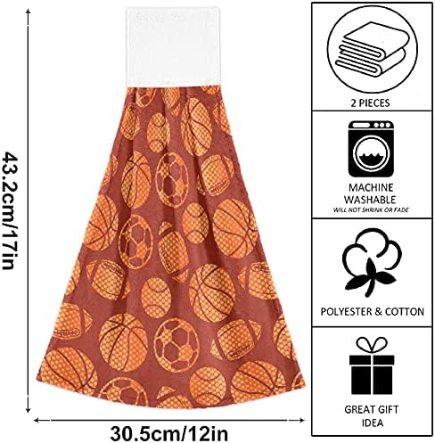 Visesunny 2-Piece Hand Towel Set with Loop Soft Absorbent