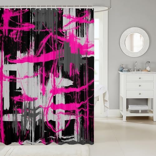 Feelyou bath curtainsAbstract art for kids waterproof shower curtain set