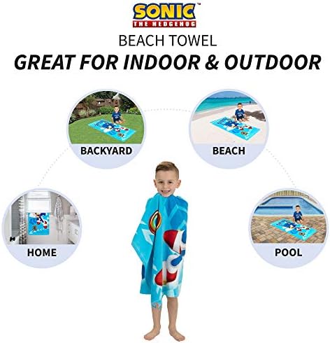 Sonic the Hedgehog Beach Towels for Kids