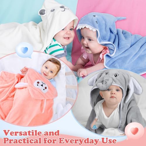 Bulk of soft hooded bath towels for kids