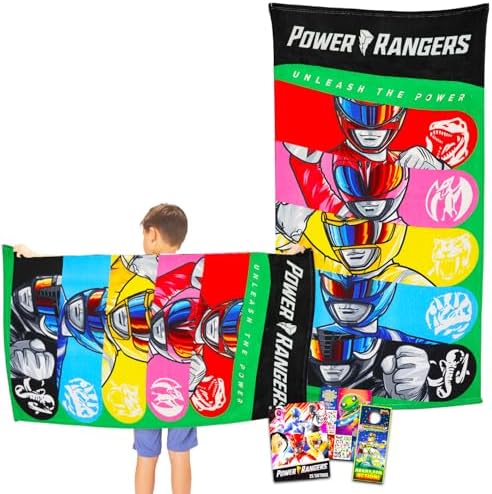 Power Rangers Towel Perfect Bath or Pool Treasure for Kids