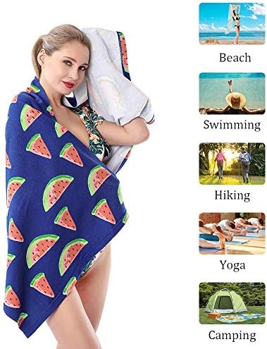 Chic 30x60 Beach Towel - Sand-Free Watermelon Design