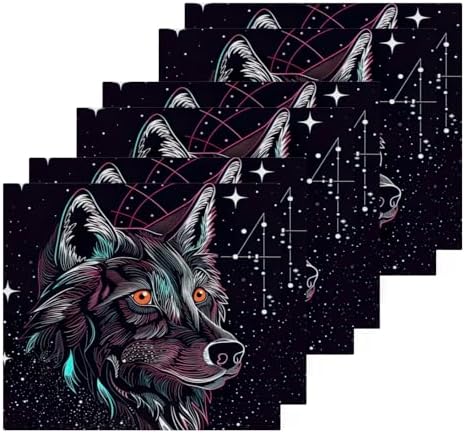 YETTASBIN Galaxy Wolf Washcloths 2 Pack