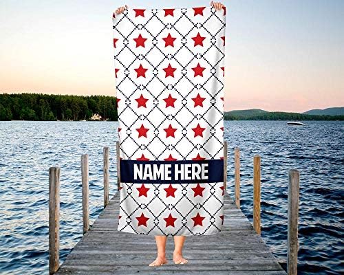 Personalized American Flag USA July 4th Towel