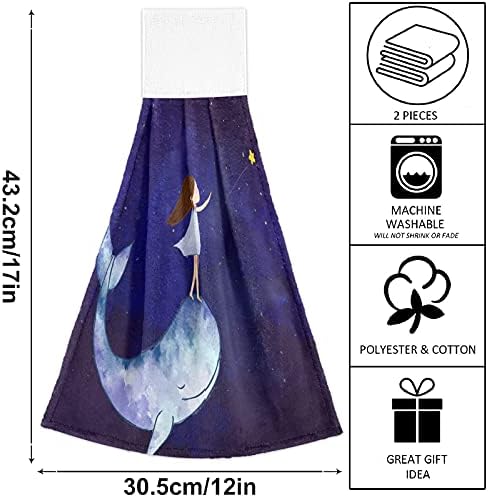 Visesunny Whisl Phone Blue Pattern 2-Piece Hand Towels