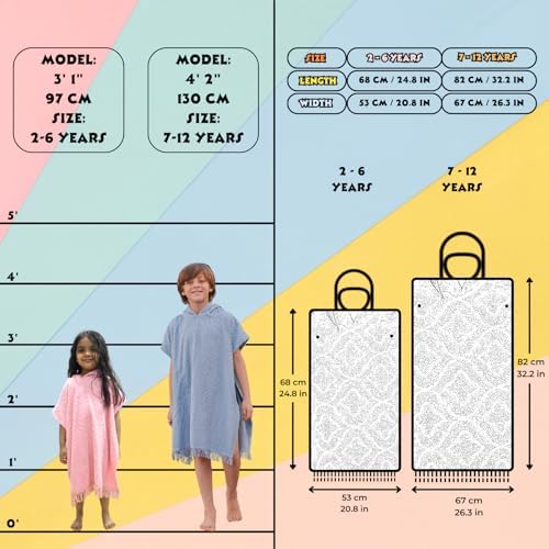 Premium 400 GSM 100 Cotton Hooded Bath towel for Kids Allen Mate