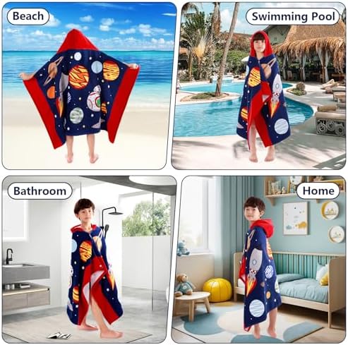 MOKANI Kids Cotton Hooded towel Perfect for swim beach pool