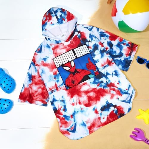 Marvel Hooded Bath Towel for Kids BlueRed